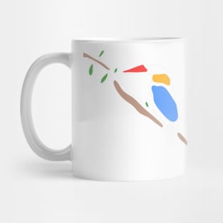 Bird Hand Drawn One line Art Branch Mug